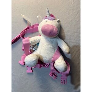 Goldbug Unicorn Toddler Safety Harness Plush Backpack White Pink Sparkly Horn